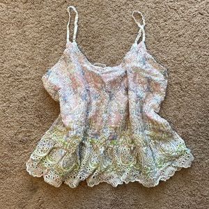 Anthropologie Open Back Tank Top